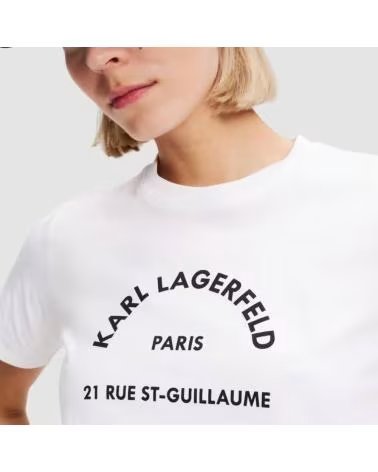KARL LAGERFELD CAMISETAS MUJER JEANS MODELO RSG T-SHIRT COLOR BLANCO WHITE