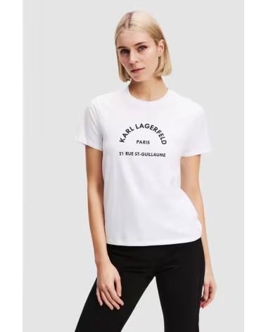 KARL LAGERFELD CAMISETAS MUJER JEANS MODELO RSG T-SHIRT COLOR BLANCO WHITE