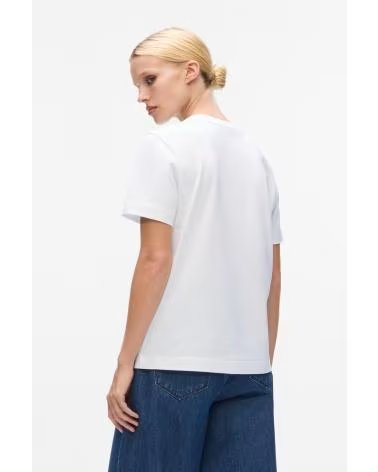 KARL LAGERFELD CAMISETAS MUJER JEANS MODELO SIGNATURE SEQUINS T-SHIRT COLOR WHITE