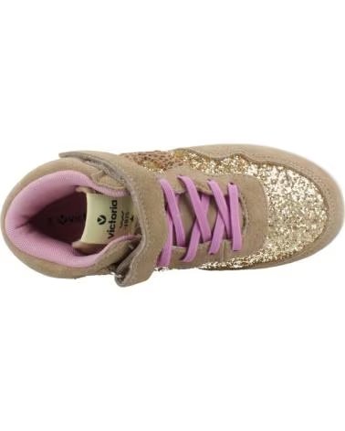 BOTA VICTORIA TIEMPO EM CAMURÇA COMBINADA COM GLITTER BEIGE