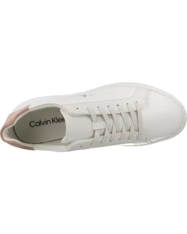 CALVIN KLEIN ZAPATILLAS MUJER MODELO LOW PRO CUPS LTH MG COLOR BLANCO WHT WHTTSCN