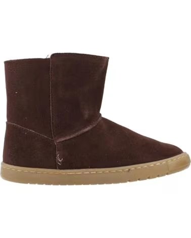 CRIOS HIELO STIEFEL AUS BRAUNEM VELOURSLEDER MIT KLETTVERSCHLUSS MARRóN
