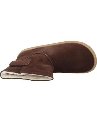 CRIOS HIELO STIEFEL AUS BRAUNEM VELOURSLEDER MIT KLETTVERSCHLUSS MARRóN