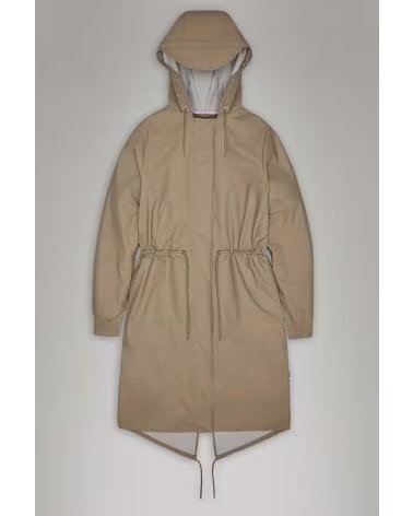 RAINS CHUBASQUERO CORTAVIENTOS MUJER MODELO STRING W PARKA W3 COLO BEIGE