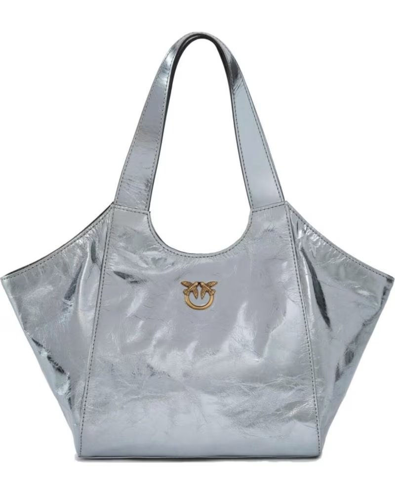 PINKO BOLSOS MUJER MODELO TOTE MINI BAG USED META COLOR PLATA KZ7Q