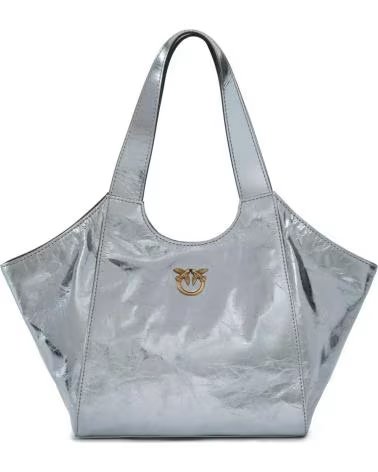 PINKO BOLSOS MUJER MODELO TOTE MINI BAG USED META COLOR PLATA KZ7Q