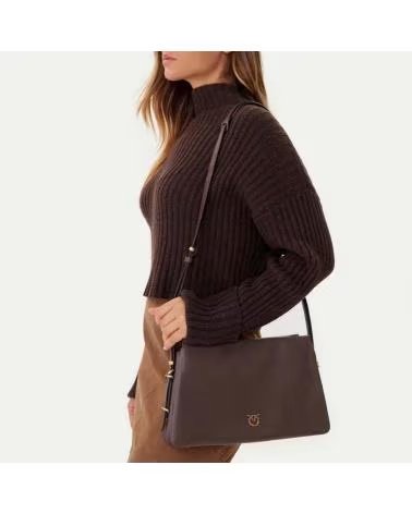 PINKO BOLSOS MUJER MODELO TRIPLET VITELLO MORBIDO COLOR MARRON L74 L74Q