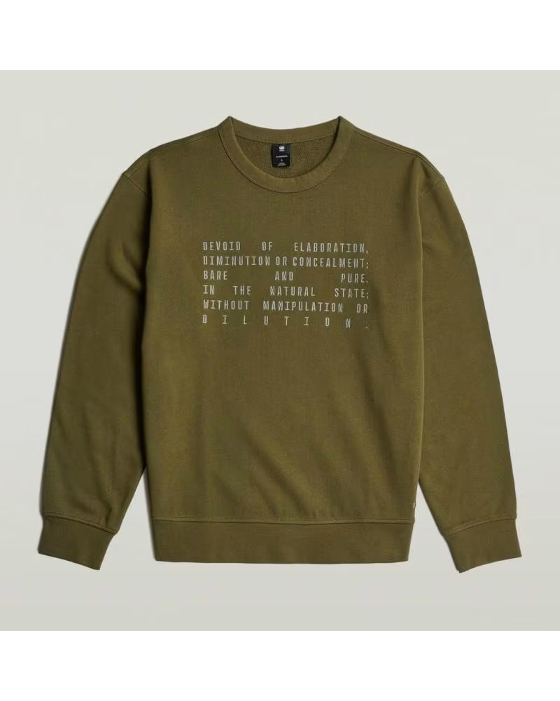 G-STAR JERSEIS HOMBRE MODELO TEXT GRAPHIC R SW COLOR VERDE DRKOLV