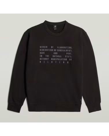 G-STAR JERSEIS HOMBRE MODELO TEXT GRAPHIC R SW COLOR NEGRO BLACK