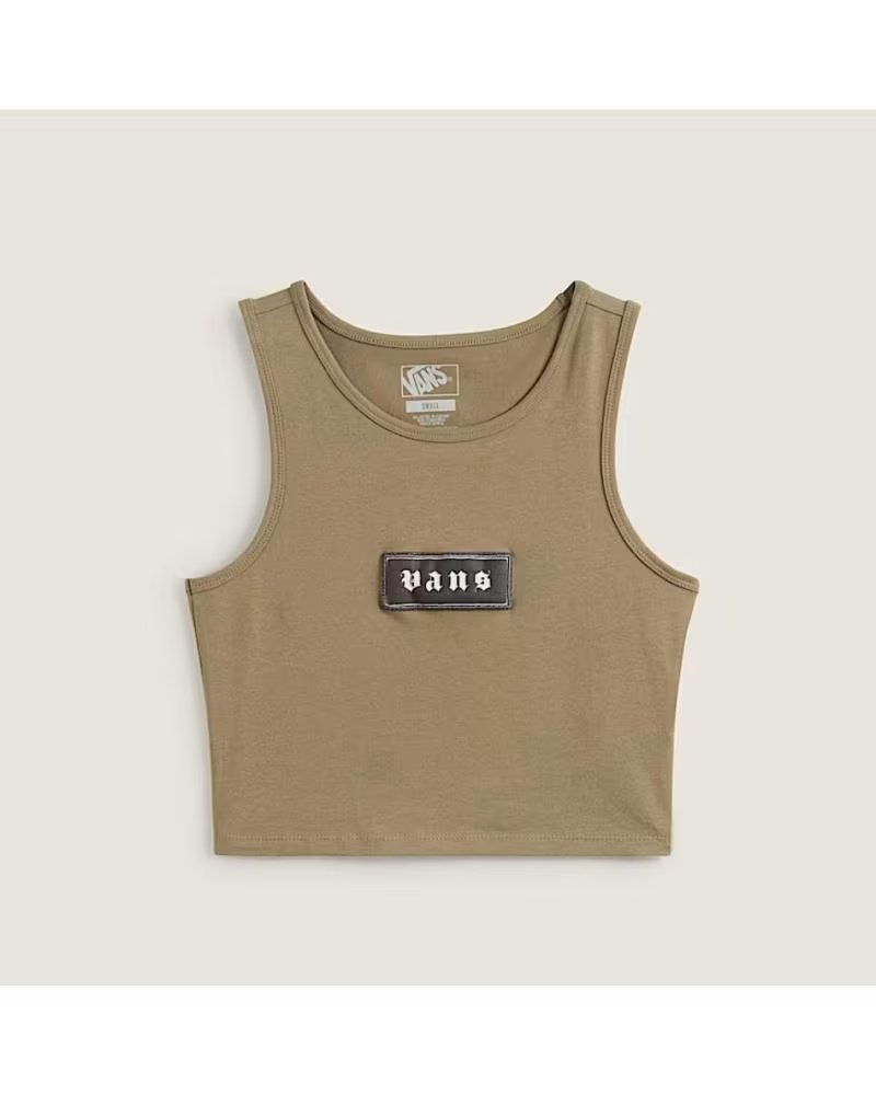 VANS OFF THE WALL Camiseta De Tirantes Vans Upworn Fitted Tank Bay Leaf en verde para mujer