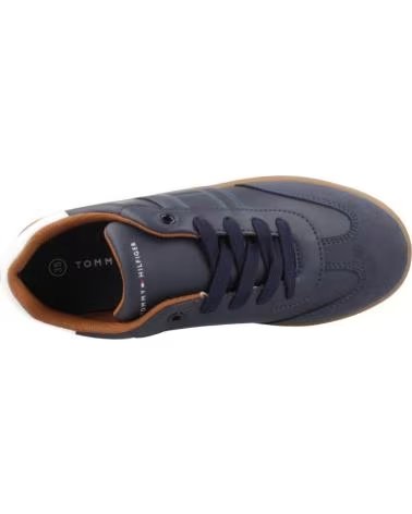 TOMMY HILFIGER BASKETS T3X9 34081 POUR GARÇON BLUEWHT