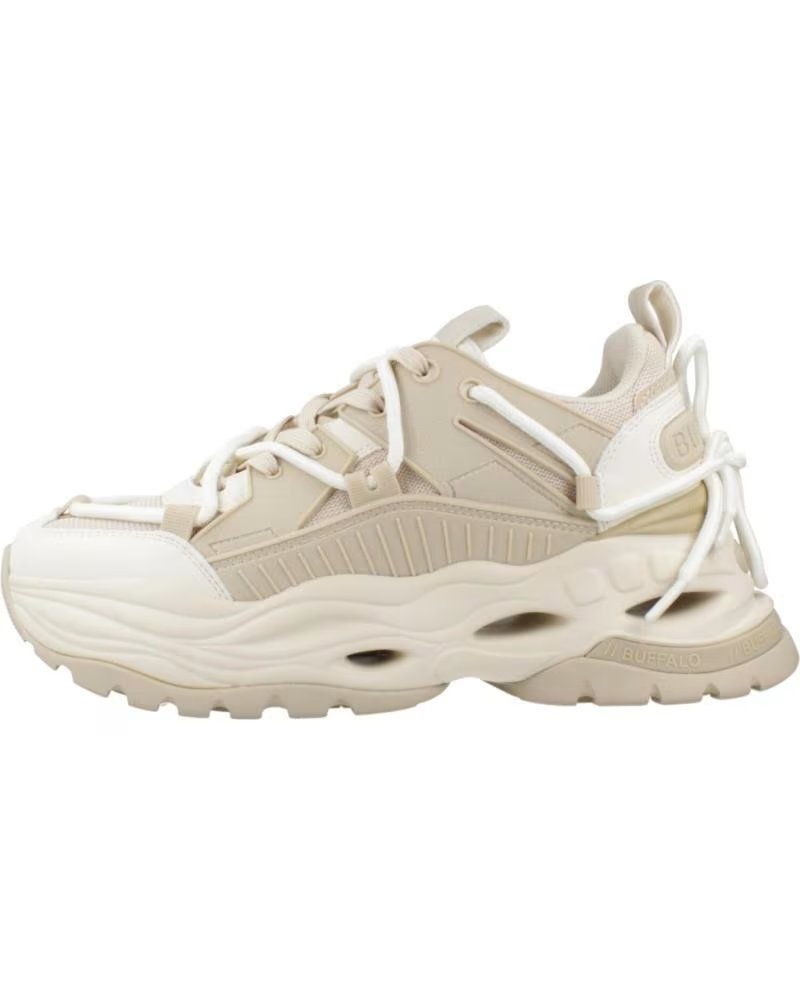 BUFFALO ZAPATILLAS MUJER MODELO TRIPLET LACE COLOR BEIS BEIGE