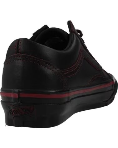 VANS OFF THE WALL ZAPATILLAS HOMBRE VANS MODELO OLD SKOOL LEATHER COLOR NEGRO DRKRED