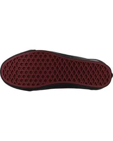 VANS OFF THE WALL ZAPATILLAS HOMBRE VANS MODELO OLD SKOOL LEATHER COLOR NEGRO DRKRED