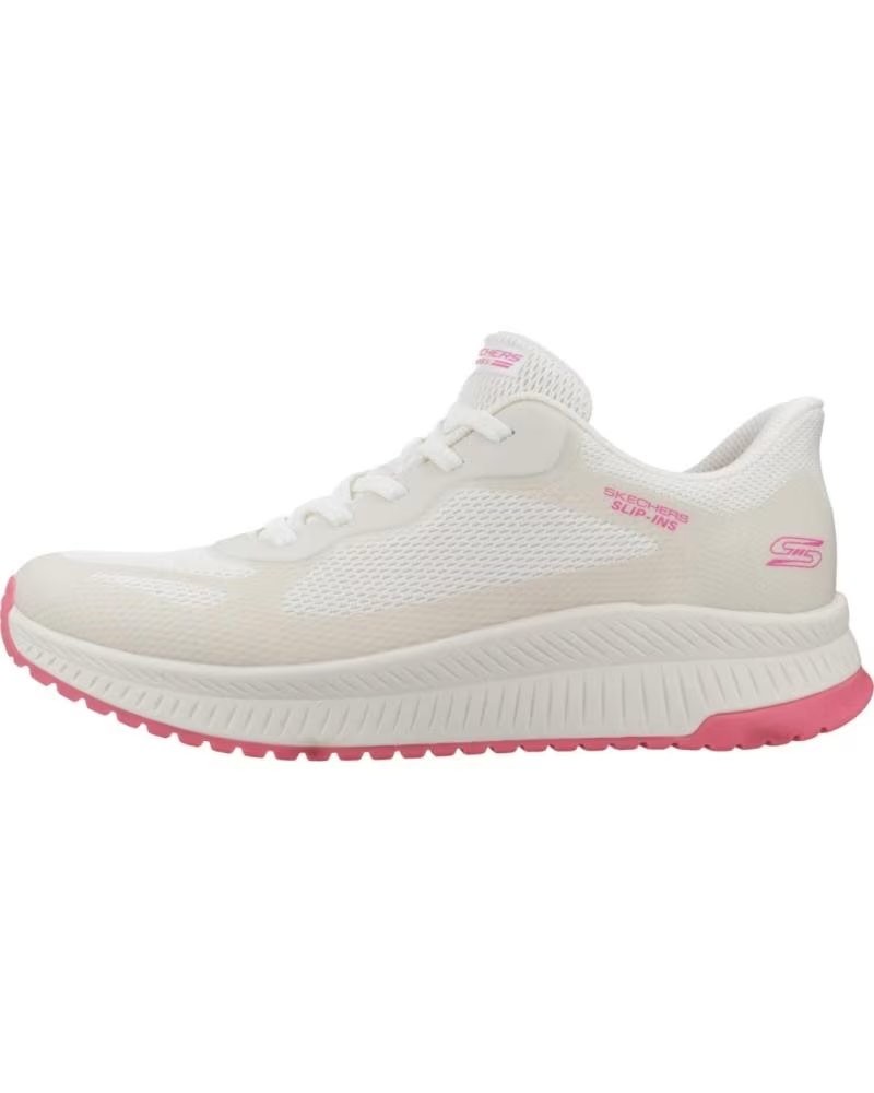 SKECHERS ZAPATILLAS MUJER MODELO BOBS SQUAD 4 STAPLE LOOK COLOR BEIS WPK