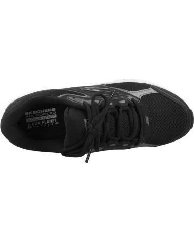 SKECHERS ZAPATILLAS DE RUNNING 128606-BKW EN NEGRO PARA MUJER BLACK LEATHER-WHITE TRIM-METALLIC TRIM