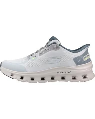 SKECHERS ZAPATILLAS 150428-BLMT EN AZUL PARA MUJER BLUE MESH-MULTI TRIM