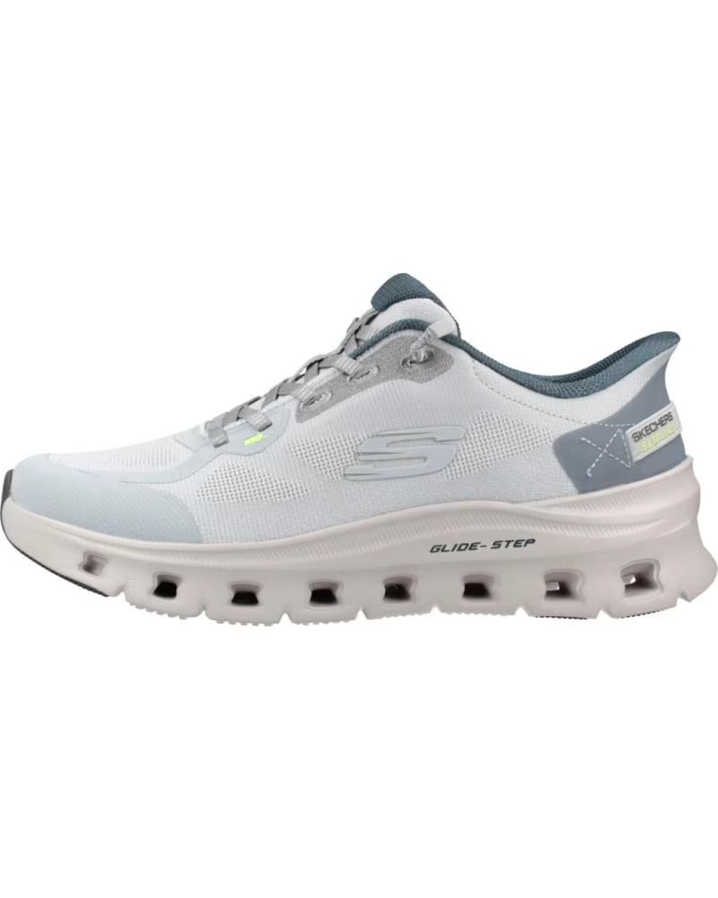 SKECHERS ZAPATILLAS 150428-BLMT EN AZUL PARA MUJER BLUE MESH-MULTI TRIM