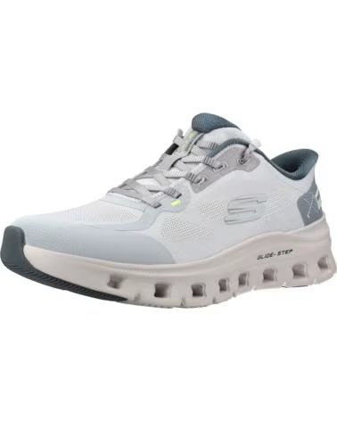 SKECHERS ZAPATILLAS 150428-BLMT EN AZUL PARA MUJER BLUE MESH-MULTI TRIM