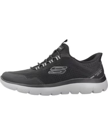 SKECHERS ZAPATILLAS 233045-BKCC EN NEGRO PARA HOMBRE BLACK MESH-CHARCOAL TPU