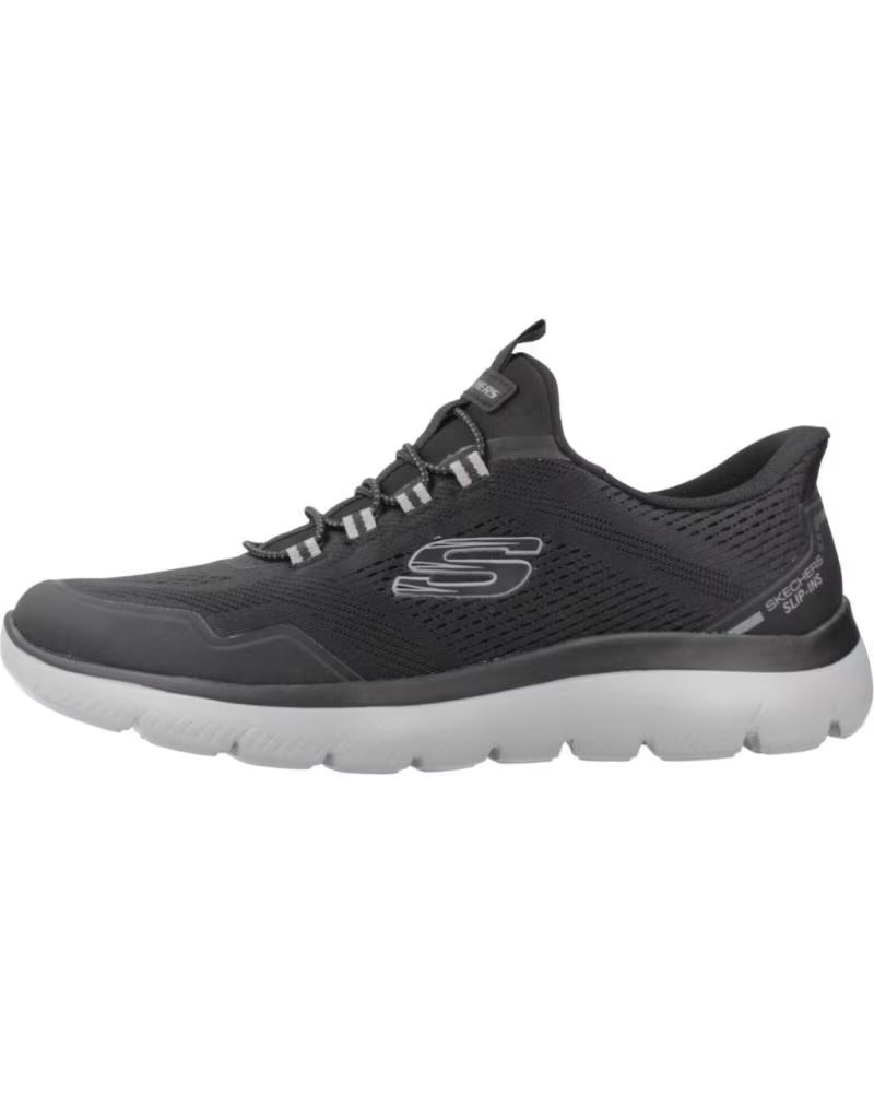 SKECHERS ZAPATILLAS 233045-BKCC EN NEGRO PARA HOMBRE BLACK MESH-CHARCOAL TPU