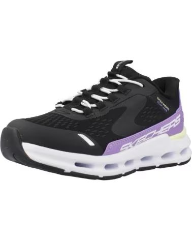 SKECHERS ZAPATILLAS 303654L-BKPR EN NEGRO PARA NINOS UNISEX BLACK SYNTHETIC-PURPLE TRIM