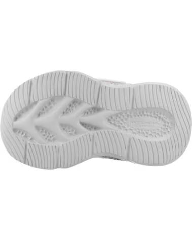 SKECHERS ZAPATILLAS 401498N-SLOR EN PLATEADO PARA NINOS UNISEX SILVER SYNTHETIC - NAVY TEXTILE - ORANGE TRIM