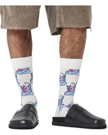 HAPPY SOCKS CALCETINES HOMBRE MODELO GOOD PIG COLOR BLANCO 1000