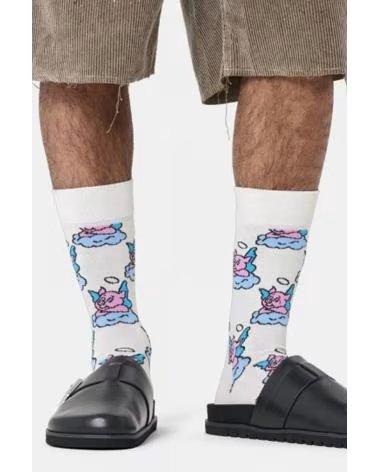 HAPPY SOCKS CALCETINES HOMBRE MODELO GOOD PIG COLOR BLANCO 1000