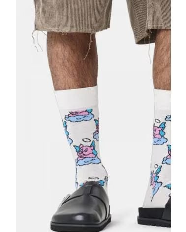 HAPPY SOCKS CALCETINES HOMBRE MODELO GOOD PIG COLOR BLANCO 1000