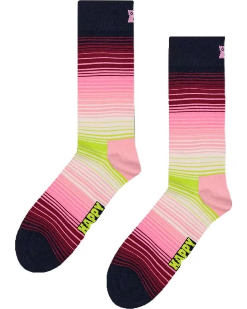 HAPPY SOCKS CALCETINES HOMBRE MODELO GRADIENT STRIPE COLOR NEGRO 3300