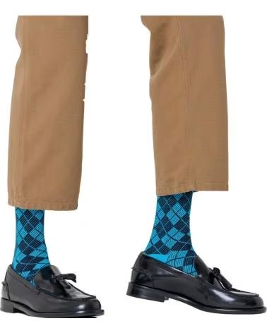 HAPPY SOCKS CALCETINES HOMBRE MODELO MINI ARGYLE JAQUARD COLOR AZUL 6500