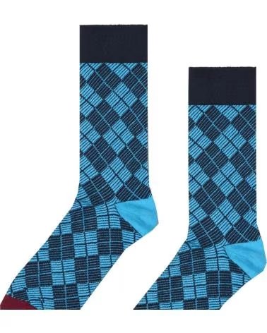 HAPPY SOCKS CALCETINES HOMBRE MODELO MINI ARGYLE JAQUARD COLOR AZUL 6500