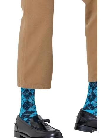 HAPPY SOCKS CALCETINES HOMBRE MODELO MINI ARGYLE JAQUARD COLOR AZUL 6500