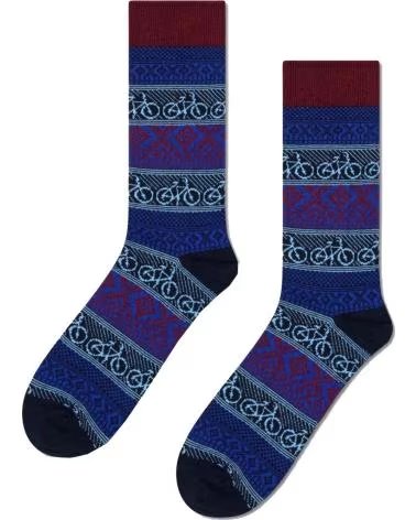 HAPPY SOCKS CALZE UOMO BIKE JAQUARD BLU 6300