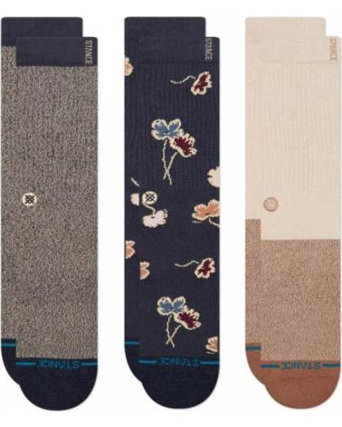 STANCE CALCETINES HOMBRE MODELO BOTANICAL BLISS 3 PACK COLOR MULTIC NAVY