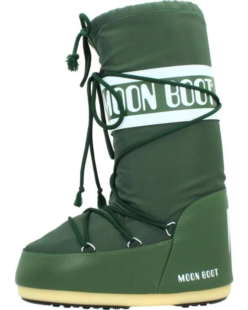 MOON BOOT BOTAS MUJER MODELO MB ICON NYLON COLOR VERDE FRTGRN
