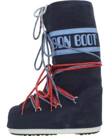 MOON BOOT BOTAS MUJER MODELO MB ICON SUEDE LACES COLOR AZUL NAVY
