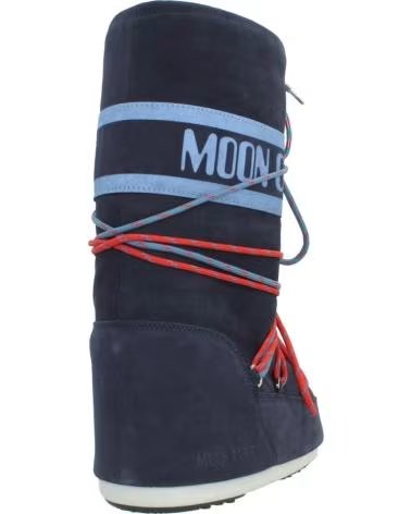 MOON BOOT BOTAS MUJER MODELO MB ICON SUEDE LACES COLOR AZUL NAVY