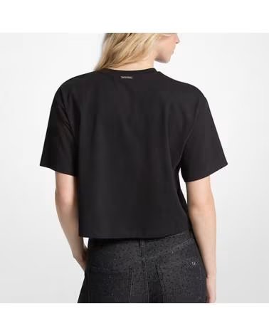 MICHAEL KORS CAMISETAS MUJER MODELO MK RHNSTONE T COLOR NEGRO 001