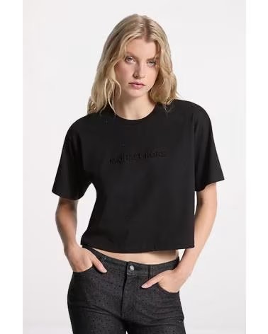 MICHAEL KORS CAMISETAS MUJER MODELO MK RHNSTONE T COLOR NEGRO 001