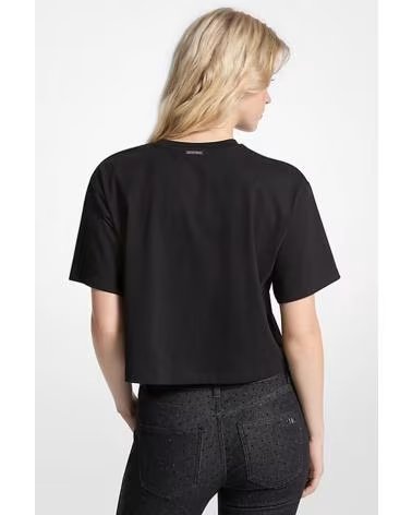 MICHAEL KORS CAMISETAS MUJER MODELO MK RHNSTONE T COLOR NEGRO 001