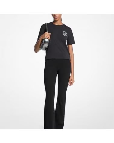 MICHAEL KORS CAMISETAS MUJER MODELO MK CHARM SMALL TEE COLOR NEGRO 001