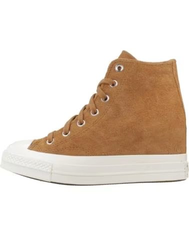 CONVERSE ZAPATILLAS MUJER MODELO CHUCK 70 WEDGE HI COLOR MARRON EGRET