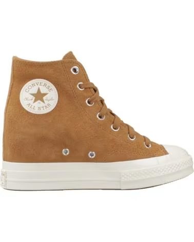 CONVERSE ZAPATILLAS MUJER MODELO CHUCK 70 WEDGE HI COLOR MARRON EGRET