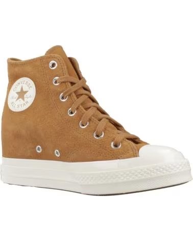 CONVERSE ZAPATILLAS MUJER MODELO CHUCK 70 WEDGE HI COLOR MARRON EGRET
