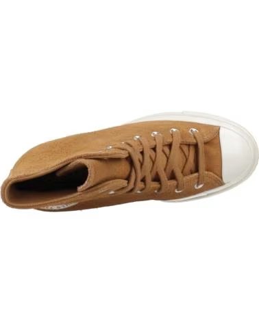 CONVERSE ZAPATILLAS MUJER MODELO CHUCK 70 WEDGE HI COLOR MARRON EGRET