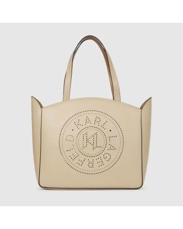 KARL LAGERFELD BOLSOS MUJER MODELO K CIRCLE MID ZIP TOTE COLOR BEIS SAFARI