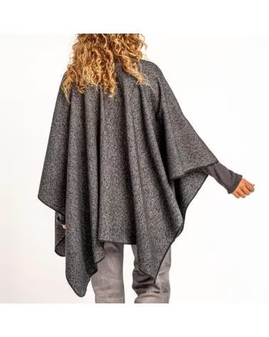 ABBACINO PONCHO MUJER MODELO 90888AB COLOR NEGRO BLACK