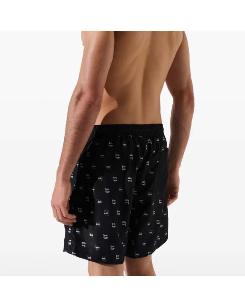 KARL LAGERFELD BAÑADOR HOMBRE IKON DOT AOP MID BOARDSHORT BLACK